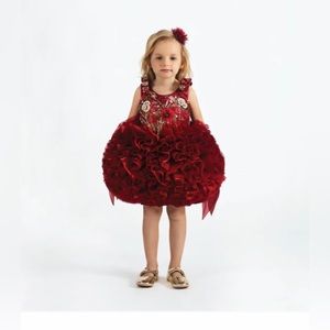 COPY - Maison Ava Pomme toddler dress red